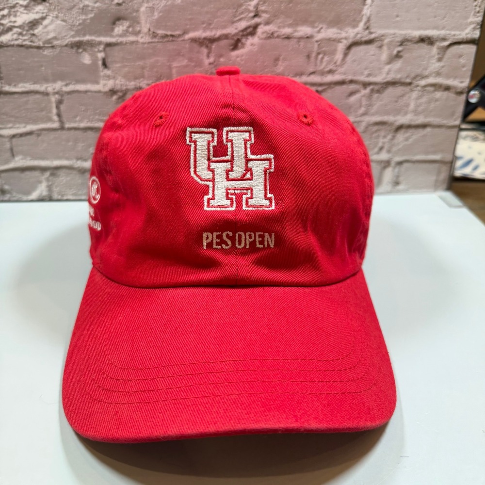 Vintage Ahead PES Open Golf Hat University Houston Clubs Kingwood Red Adjustable